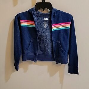 Gently used size 7 small girls zipper hoodie sweater